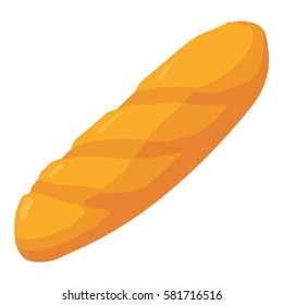 Baguette icon. Cartoon illustration of baguette vector icon for web