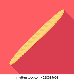 Baguette icon. Flat illustration of baguette vector icon for web