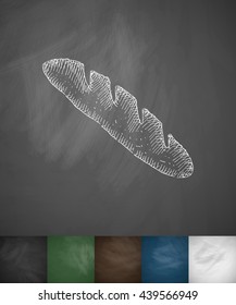 baguette icon. Hand drawn vector illustration
