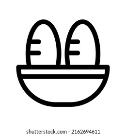 baguette icon or logo isolated sign symbol vector illustration - high quality black style vector icons
