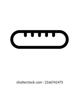 baguette icon or logo isolated sign symbol vector illustration - high quality black style vector icons
