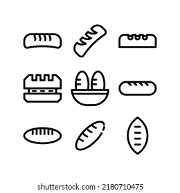 baguette icon or logo isolated sign symbol vector illustration - Collection of high quality black style vector icons
