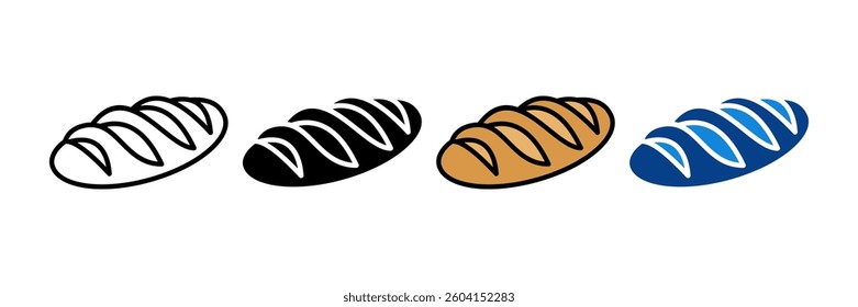 Baguette Icon Set Multiple Style Collection