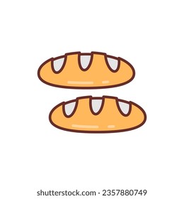 Baguette icon in vector. Illustration