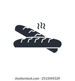 Baguette icon. vector.Editable stroke.linear style sign for use web design,logo.Symbol illustration.