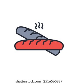 Baguette icon. vector.Editable stroke.linear style sign for use web design,logo.Symbol illustration.