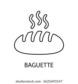 baguette icons  symbol vector elements for infographic web