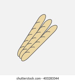 Baguette line icon.