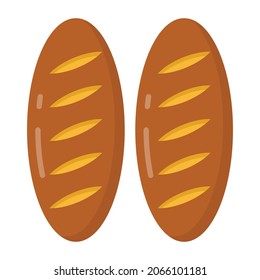 Baguette-Laib-Brotsymbol-Design