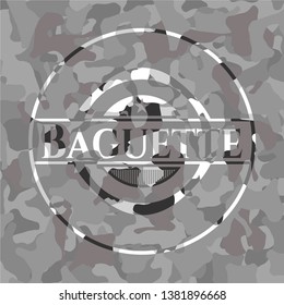 Baguette on grey camo pattern