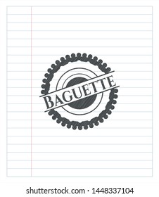 Baguette pencil effect. Vector Illustration. Detailed.