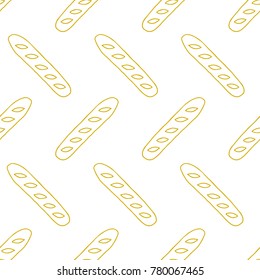 baguette seamless doodle pattern