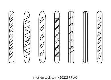 The  Baguette simple bread illustration