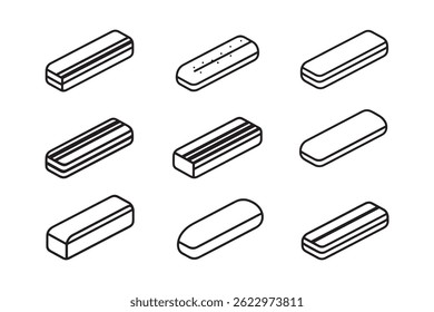 Baguette sketch ultra minimal art