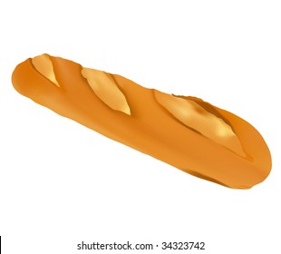 baguette in vector, contains gradient mesh elements