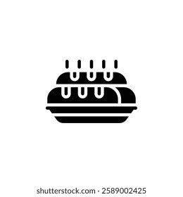 baguette vector icon. bakery icon solid style. perfect use for logo, presentation, website, and more. simple modern icon design glyph style