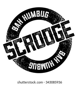 Bah Humbug stamp isolated on white EPS 10 vector