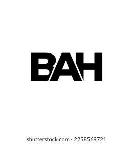 BAH initial letter monogram logo 