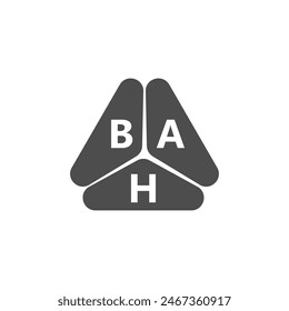 BAH letter logo design on white background. Creative  modern BAH letter logo design. Vector design.
Letters BAH, BAH logo  vector template.