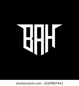 BAH letter logo design with white background in illustrator, vector logo modern alphabet font overlap style, calligraphy designs for logo, Poster, Invitation, etc.