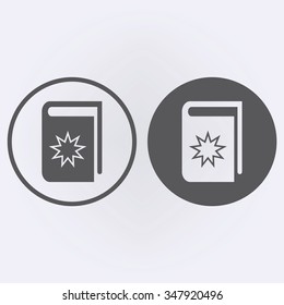 Bahai book icon set in circle . Vector illustration