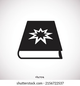 Bahai book icon . Vector illustration
