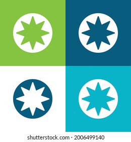 Bahai Flat four color minimal icon set