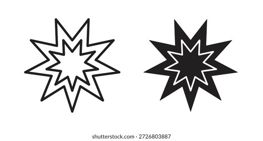 Icono de Bahai icono plano simple. Versión Liner - Vector de stock.