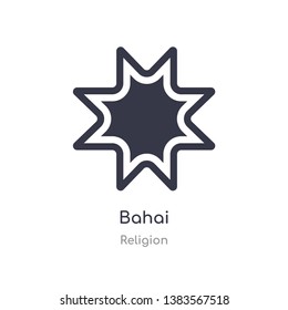 bahai icon. isolated bahai icon vector illustration from religion collection. editable sing symbol can be use for web site and mobile app