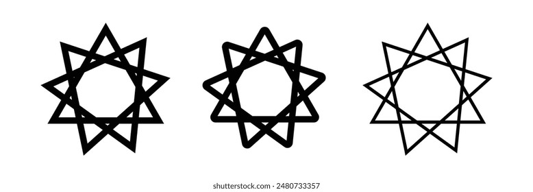 bahai icon. isolated bahai icon vector illustration from religion collection. editable sing symbol can be use for web site and mobile app