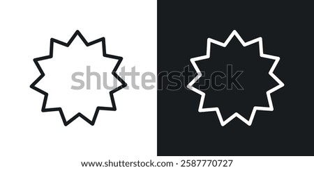 Bahai icon set black and white colors. Graphic Vector icons pack
