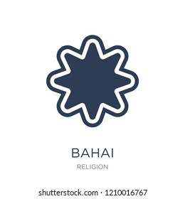 Bahai icon. Trendy flat vector Bahai icon on white background from Religion collection, vector illustration can be use for web and mobile, eps10