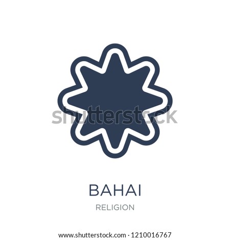 Bahai icon. Trendy flat vector Bahai icon on white background from Religion collection, vector illustration can be use for web and mobile, eps10