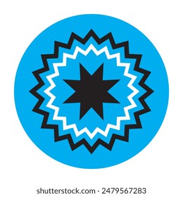  Bahai star icon.  Bahai linear symbol. Vector illustration.