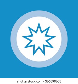 Bahai symbol . Vector illustration