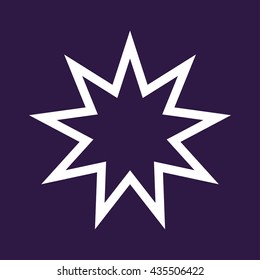Bahai symbol . Vector illustration