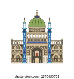 bahai temple architecture icon isolated