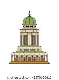 bahai temple building icon isolated