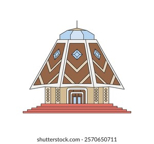 bahai temple isolated design icon