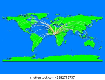 Baham, Cameroon map - Concept map for Baham, Cameroon on World map. Suitable for export concepts. File is suitable for digital editing and prints of all sizes.