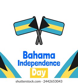 Bahama independence day vector banner