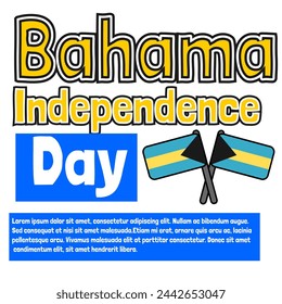 Bahama independence day vector banner