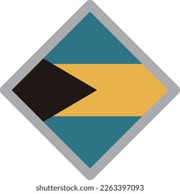 Vector de icono de la bandera nacional de Bahama Material de ilustración