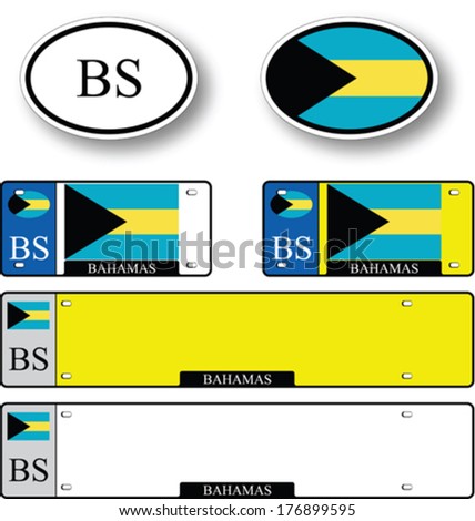 bahamas auto set against white background, abstract vector art illustration, image contains transparency