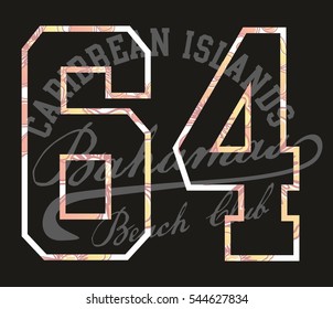 bahamas beach graphic design vector art