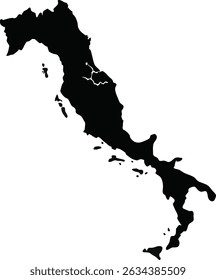 Estilo negro del Vector de la silueta del mapa de las Bahamas con el fondo blanco