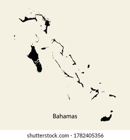 Bahamas Black Vector Textured Map Silhouette 库存矢量图(免版税)1782405356 ...