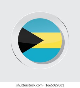 The Bahamas country flag circle icon with a white background