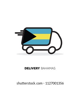 Bahamas delivery van. Country logistics concept