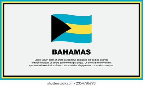 Bahamas Flag Abstract Background Design Template. Bahamas Independence Day Banner Social Media Vector Illustration. Bahamas Banner